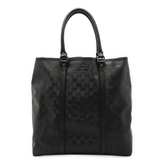 Gucci Black Pvc Leather Shoulder Bag Tote Bag