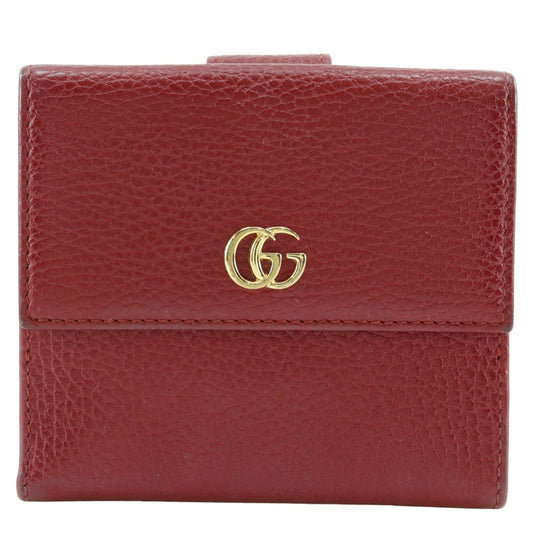 Gucci Red Color Leather Wallet (Bi-Fold)