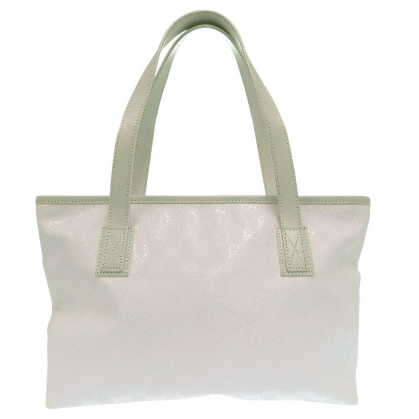 Gucci White Pvc Leather Tote Bag