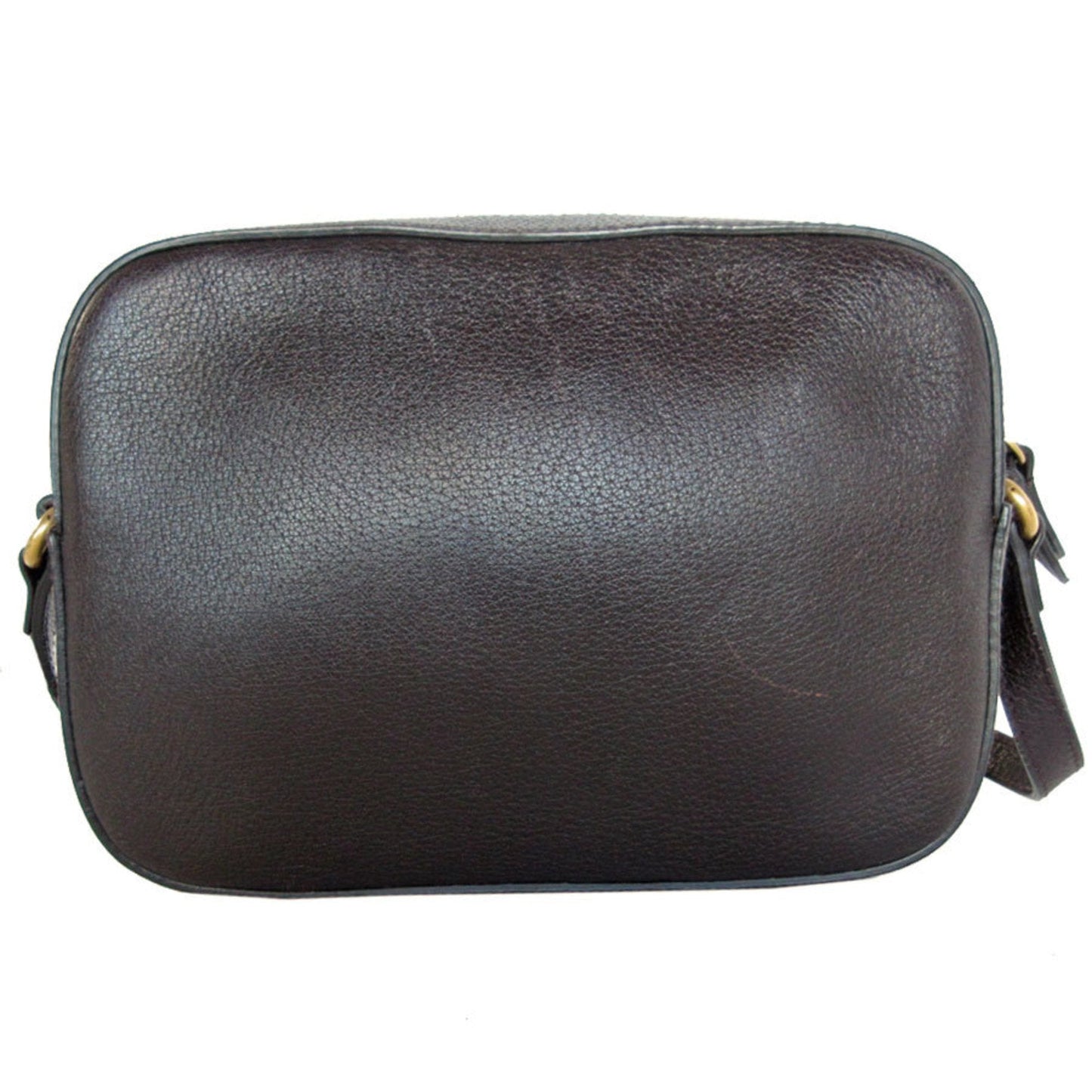 Gucci Dark Brown Green Red Color Canvas Leather Shoulder Bag