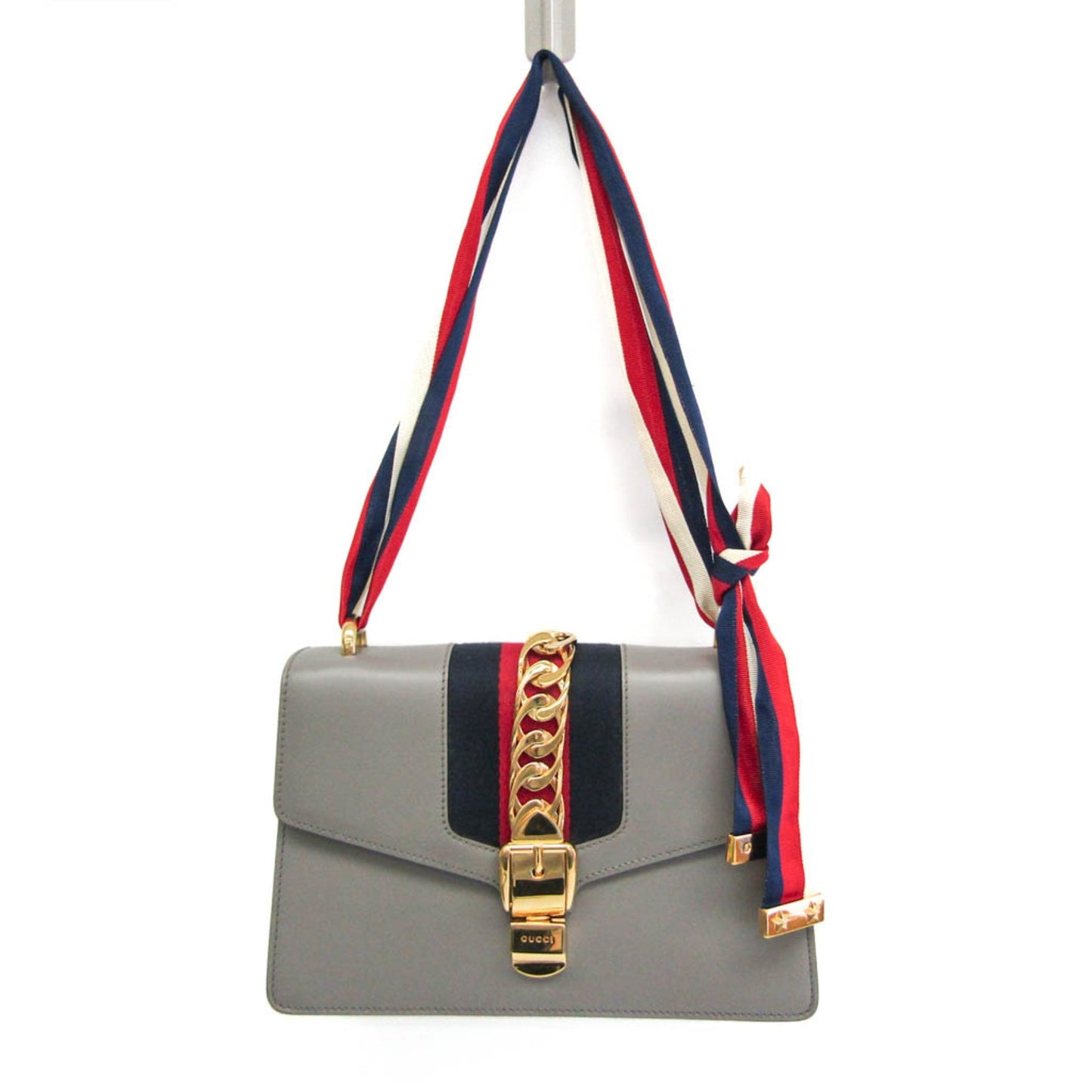 Gucci Gray Leather Shoulder Bag