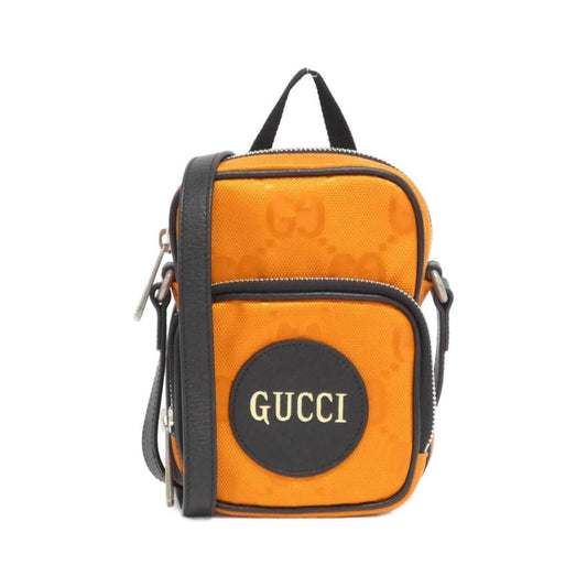 Gucci Black Orange Nylon Leather Shoulder Bag