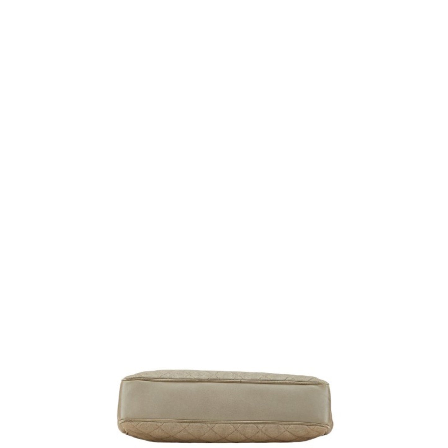 Chanel Gray Light Green Canvas Leather Tote Bag