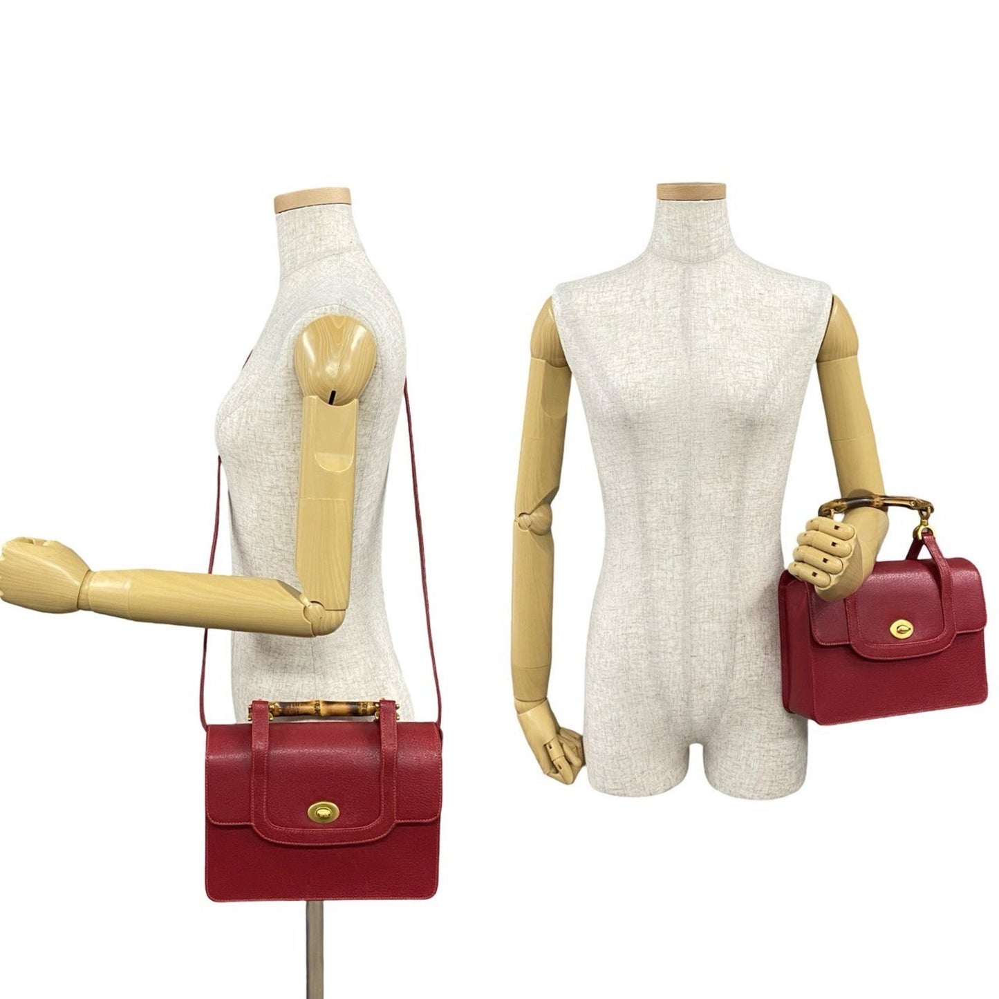 Gucci Red Color Leather Shoulder Bag