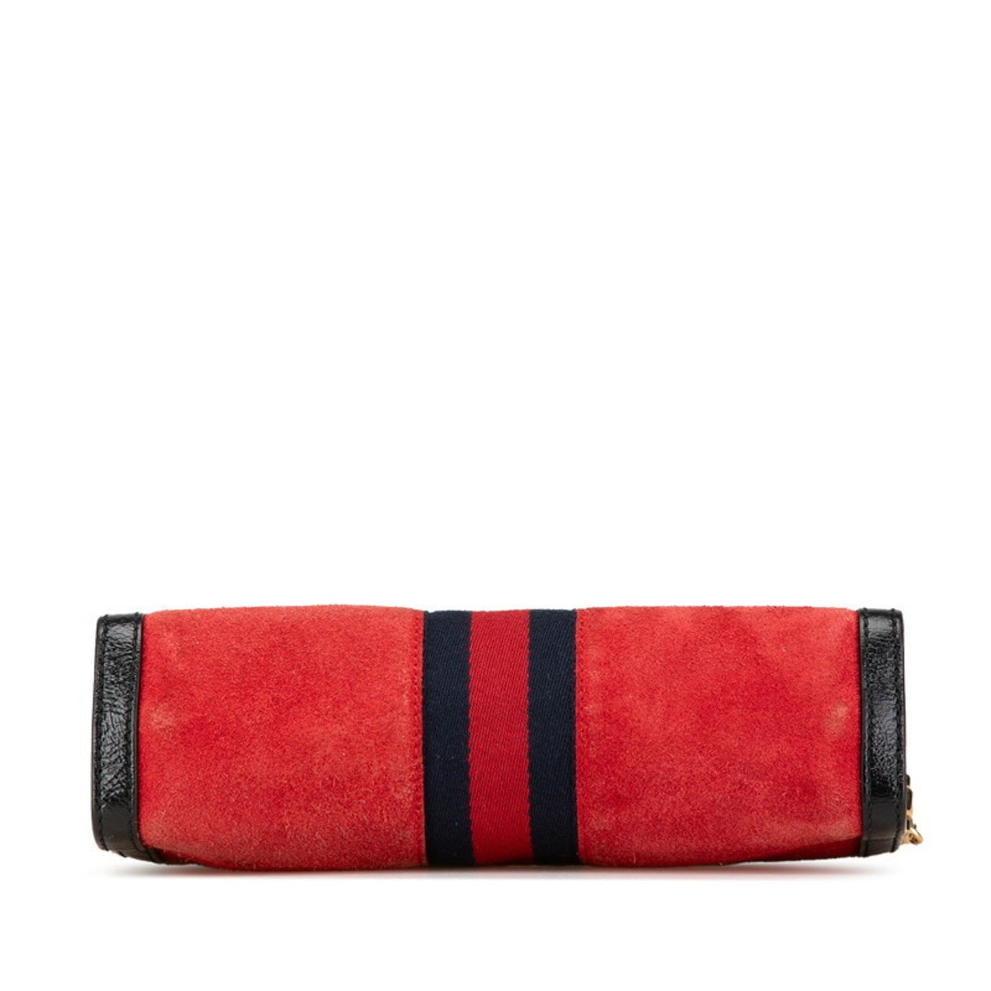Gucci Black Red Color Suede Leather Shoulder Bag