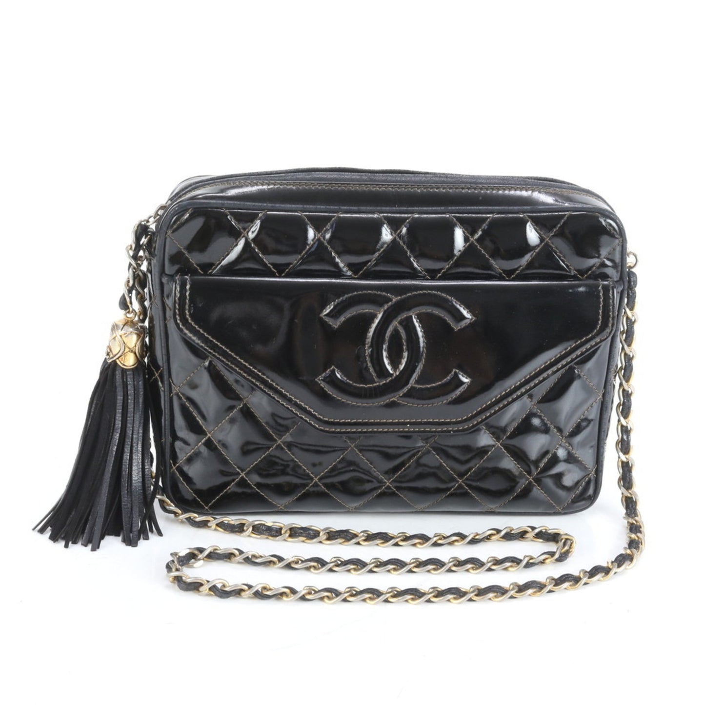 Chanel Black Leather Shoulder Bag Tote Bag