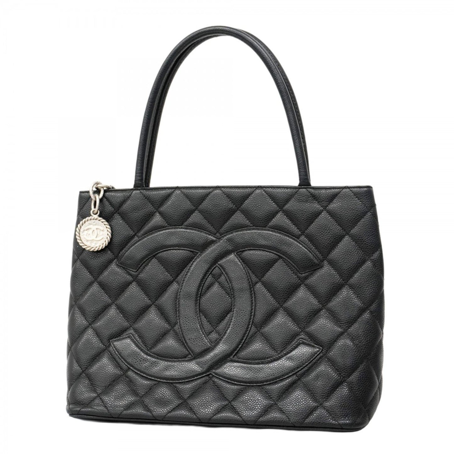 Chanel Black Grained Calfskin Tote Bag