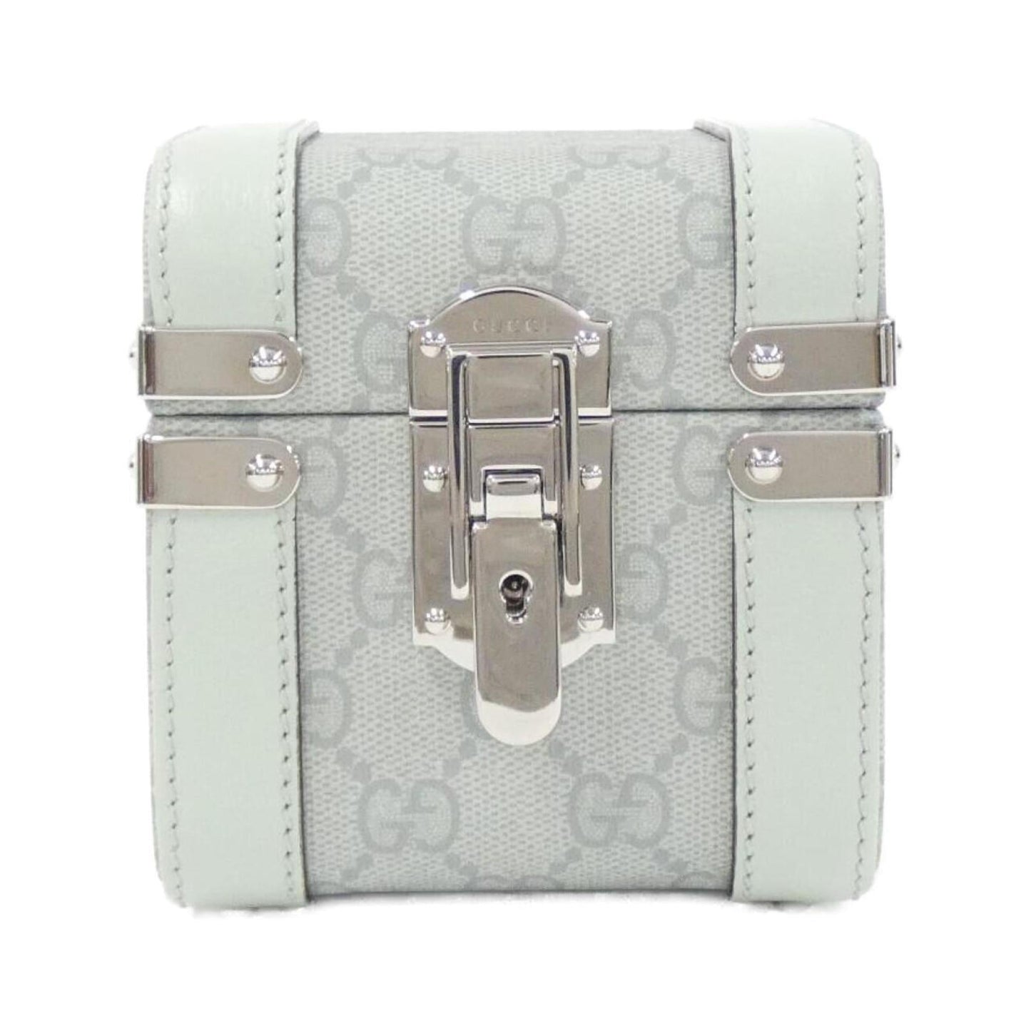 Gucci Pale Green Gg Supreme Leather Vanity Bag