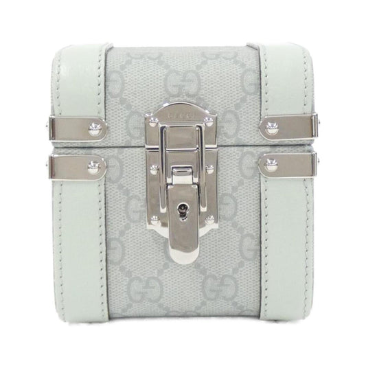 Gucci Pale Green Gg Supreme Leather Vanity Bag