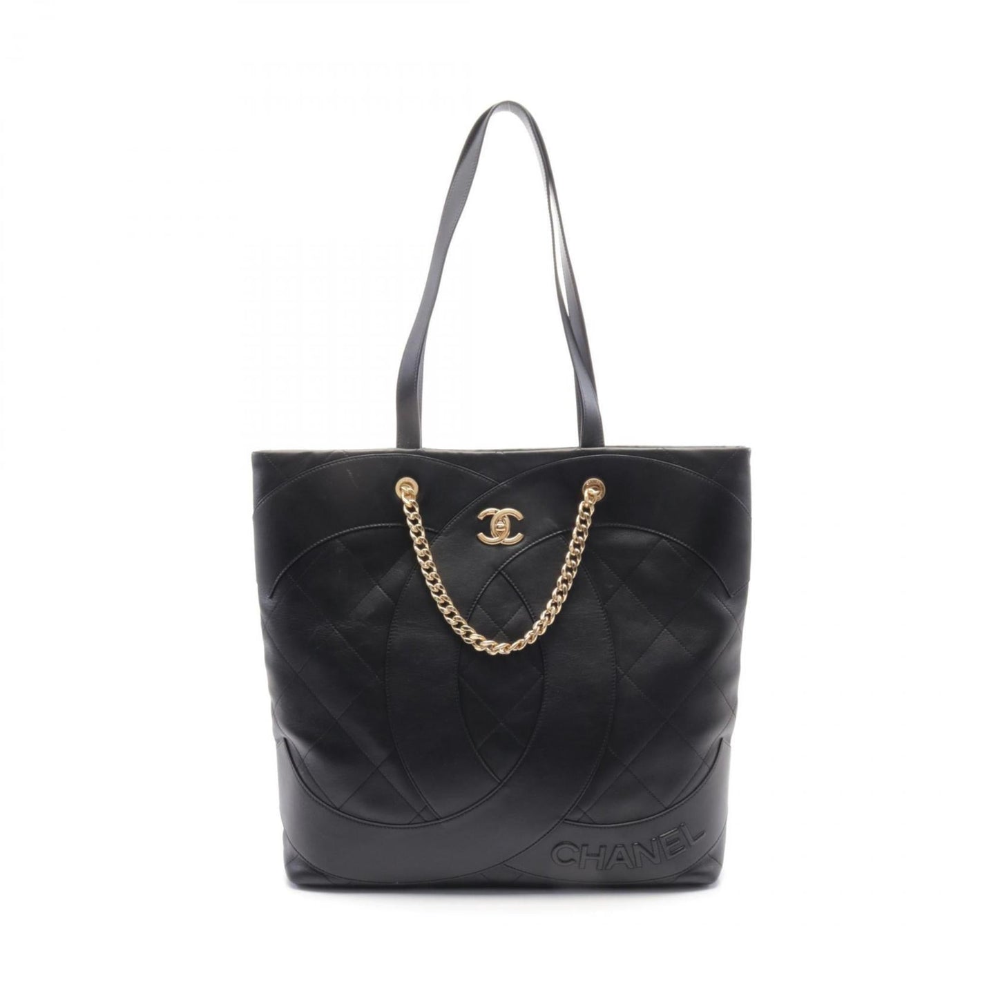Chanel Black Leather Tote Bag