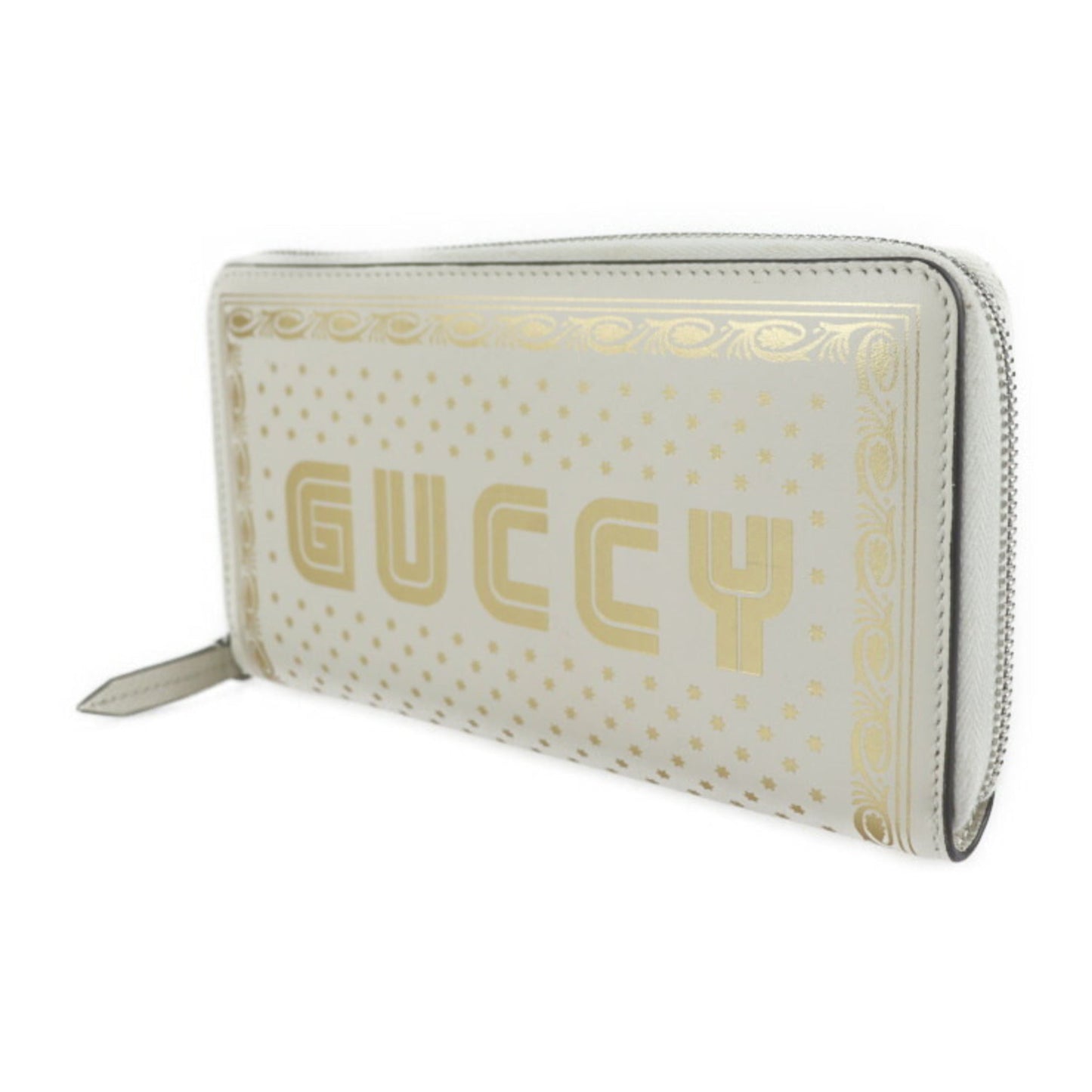 Gucci Gold Ivory Leather Long Wallet (Bi-Fold)