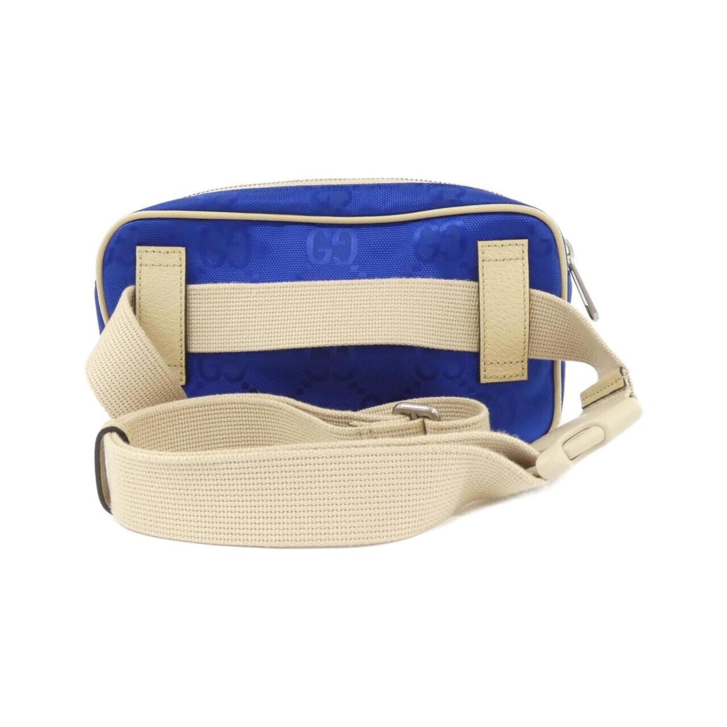 Gucci Blue White Nylon Leather Fanny Pack