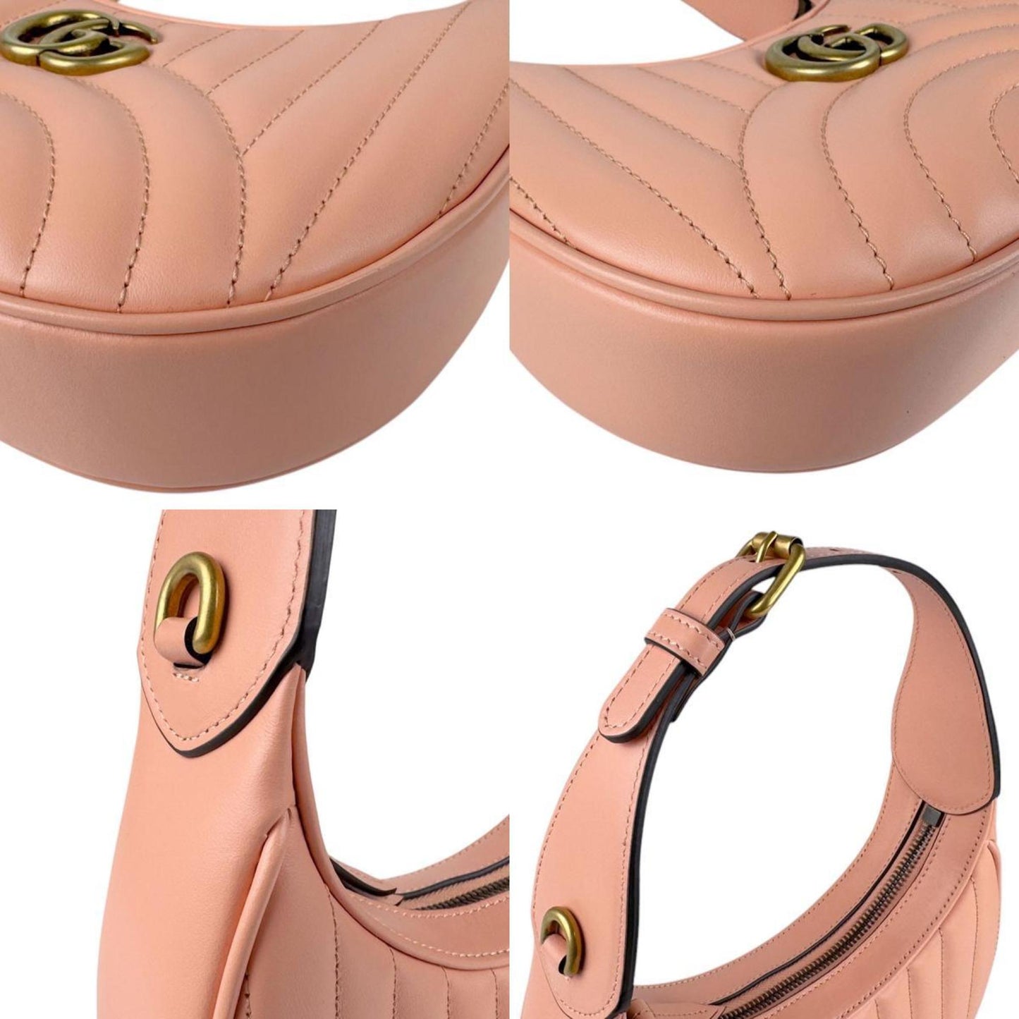 Gucci Salmon Pink Leather Handbag Shoulder Bag