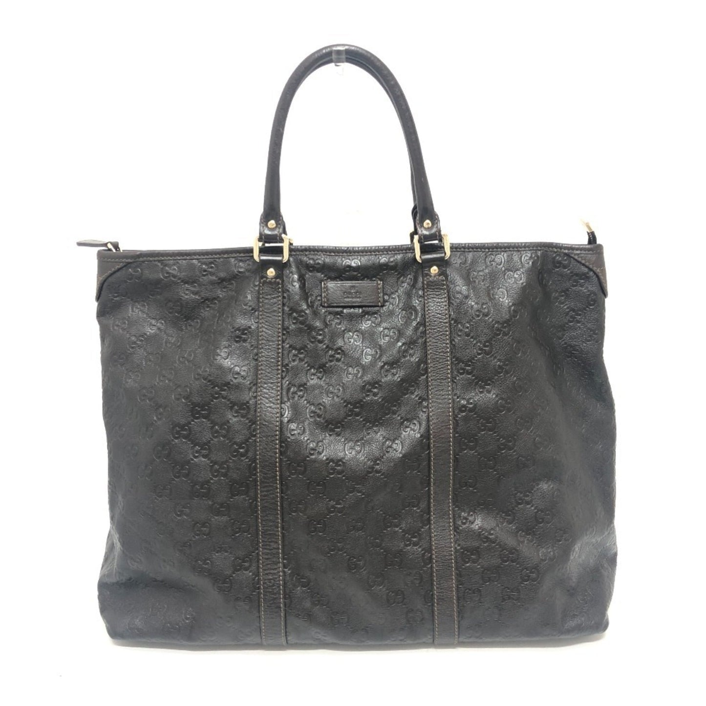 Gucci Brown Leather Handbag Tote Bag