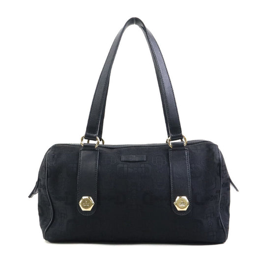 Gucci Black Canvas Leather Handbag