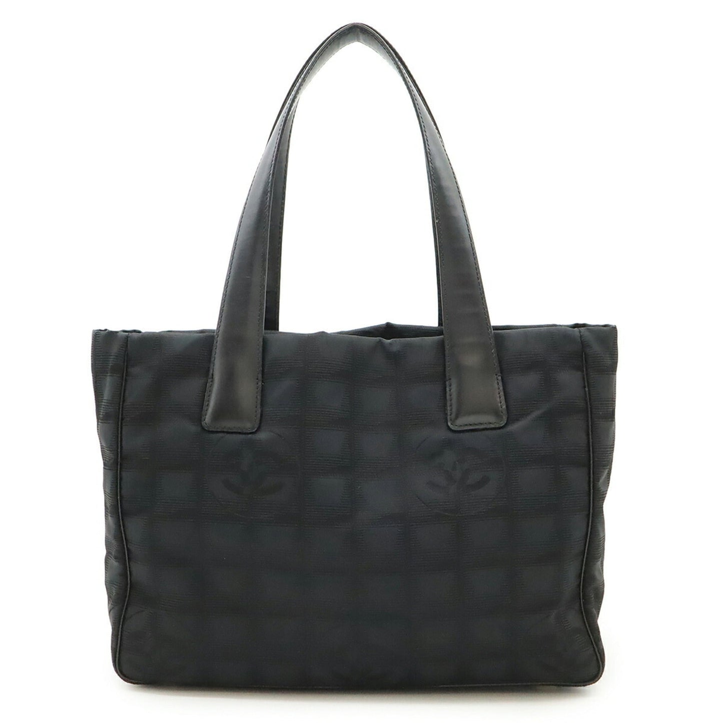 Chanel Black New Travel Line Leather Shoulder Bag Tote Bag