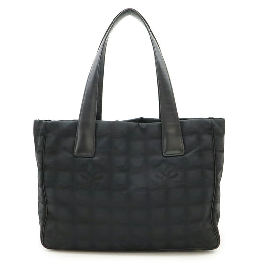 Chanel Black New Travel Line Leather Shoulder Bag Tote Bag