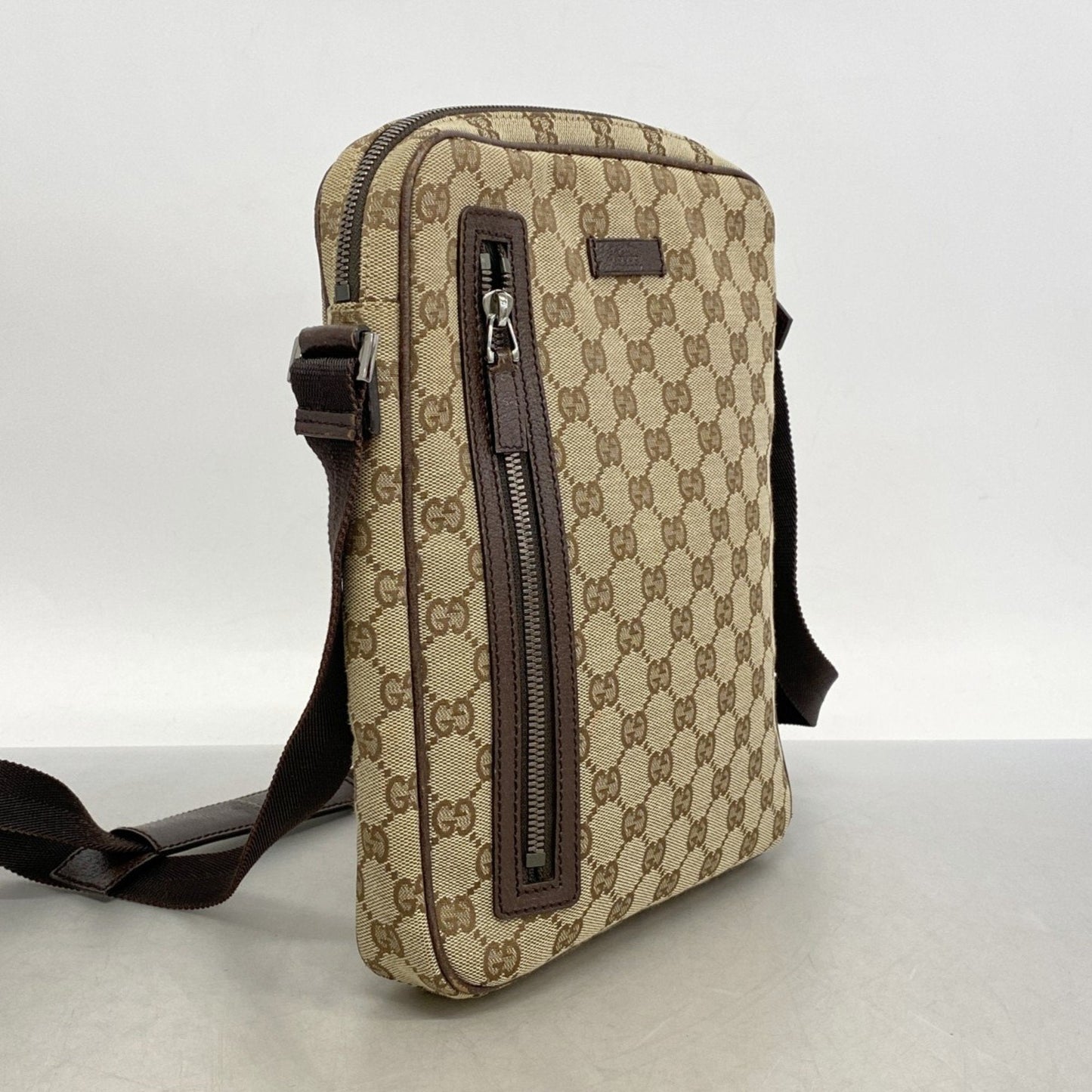 Gucci Brown Canvas Shoulder Bag