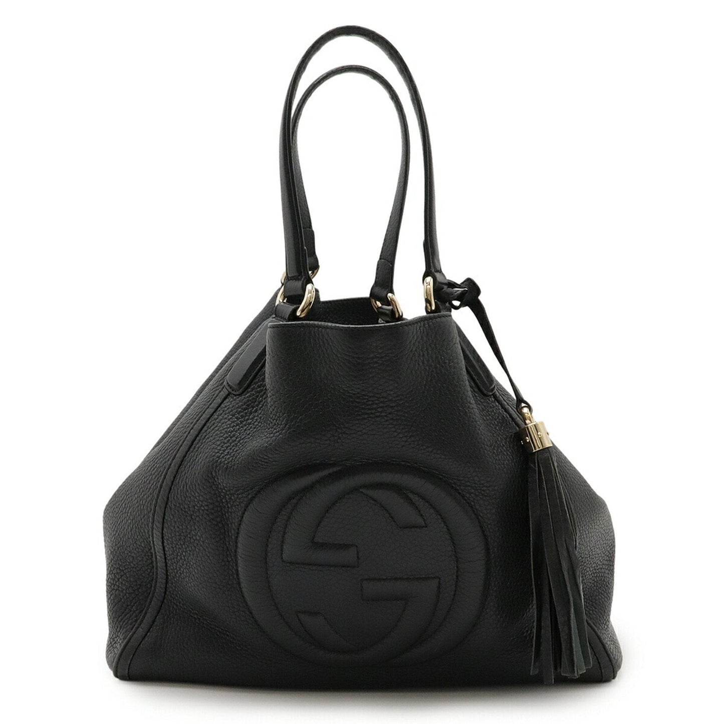 Gucci Black Leather Shoulder Bag Tote Bag