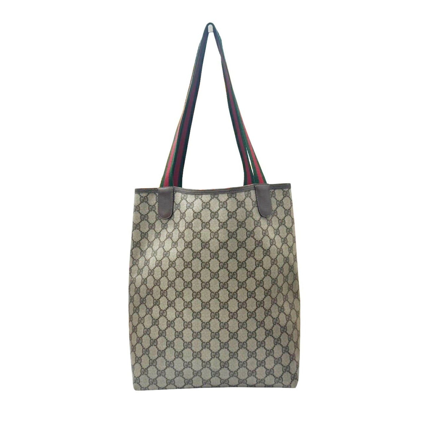 Gucci Beige Pvc Leather Tote Bag