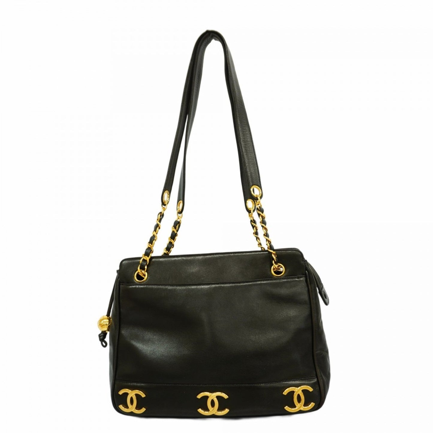 Chanel Black Leather Tote Bag