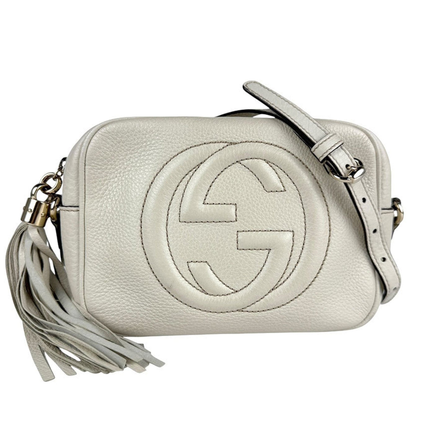Gucci Ivory Leather Shoulder Bag