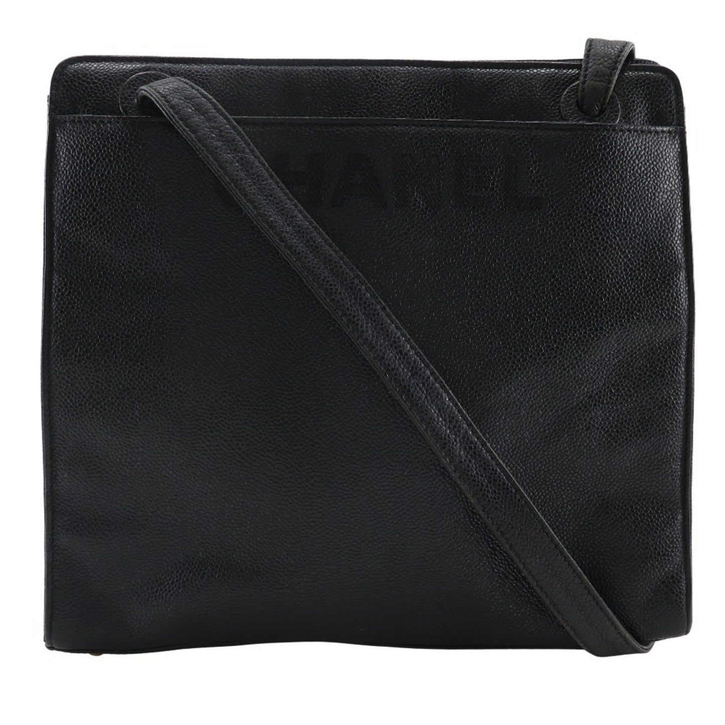Chanel Black Grained Calfskin Tote Bag