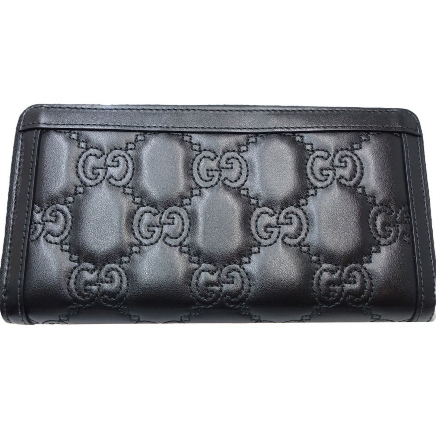 Gucci Black Leather Long Wallet (Bi-Fold)