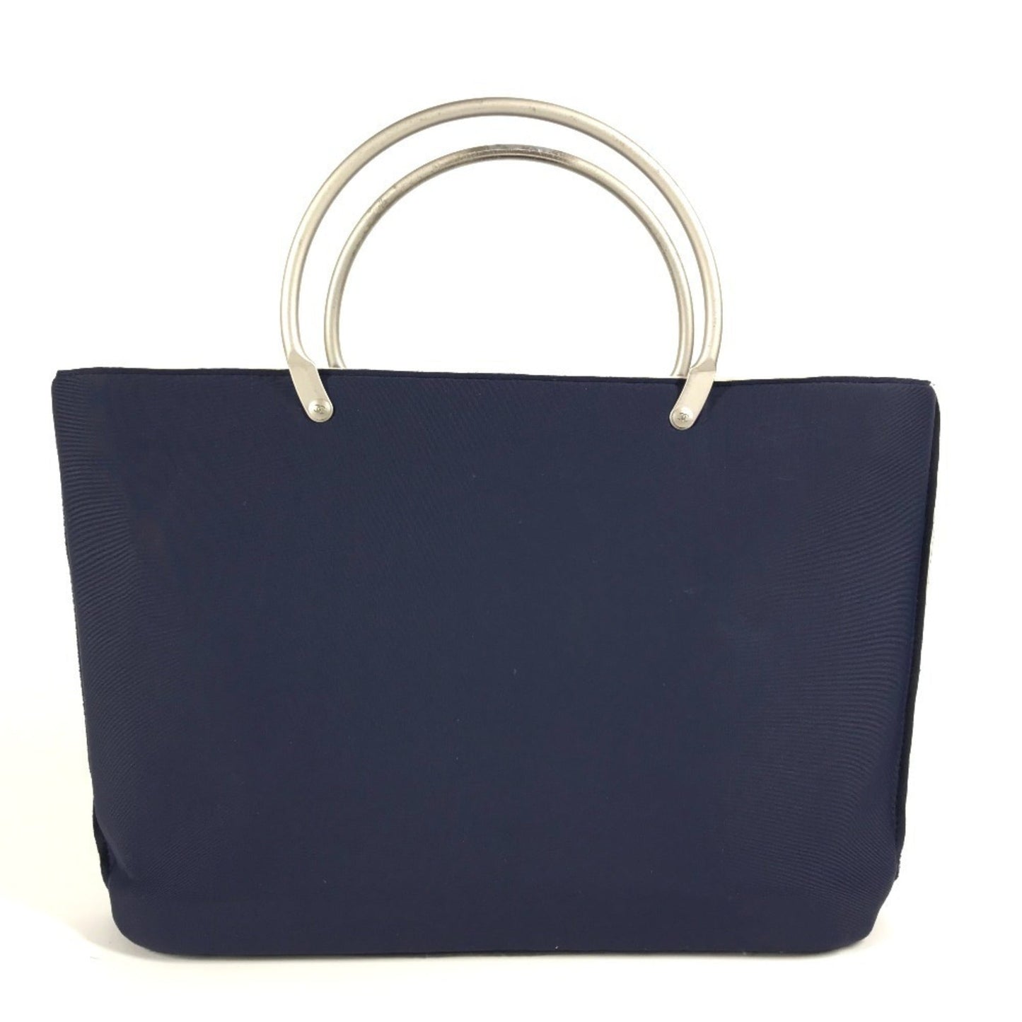Chanel Navy Polyamide Handbag Tote Bag
