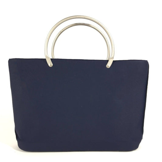 Chanel Navy Polyamide Handbag Tote Bag