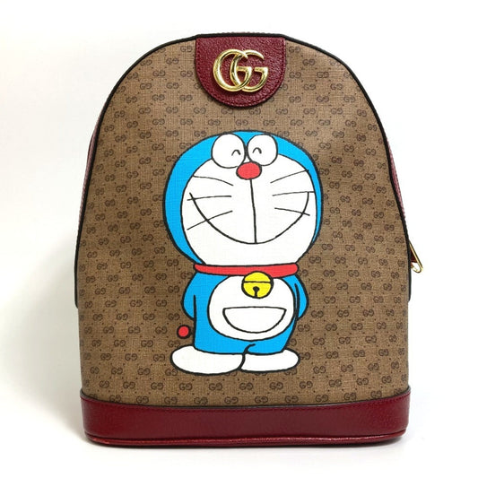 Gucci Beige Red Color Pvc Leather Backpack