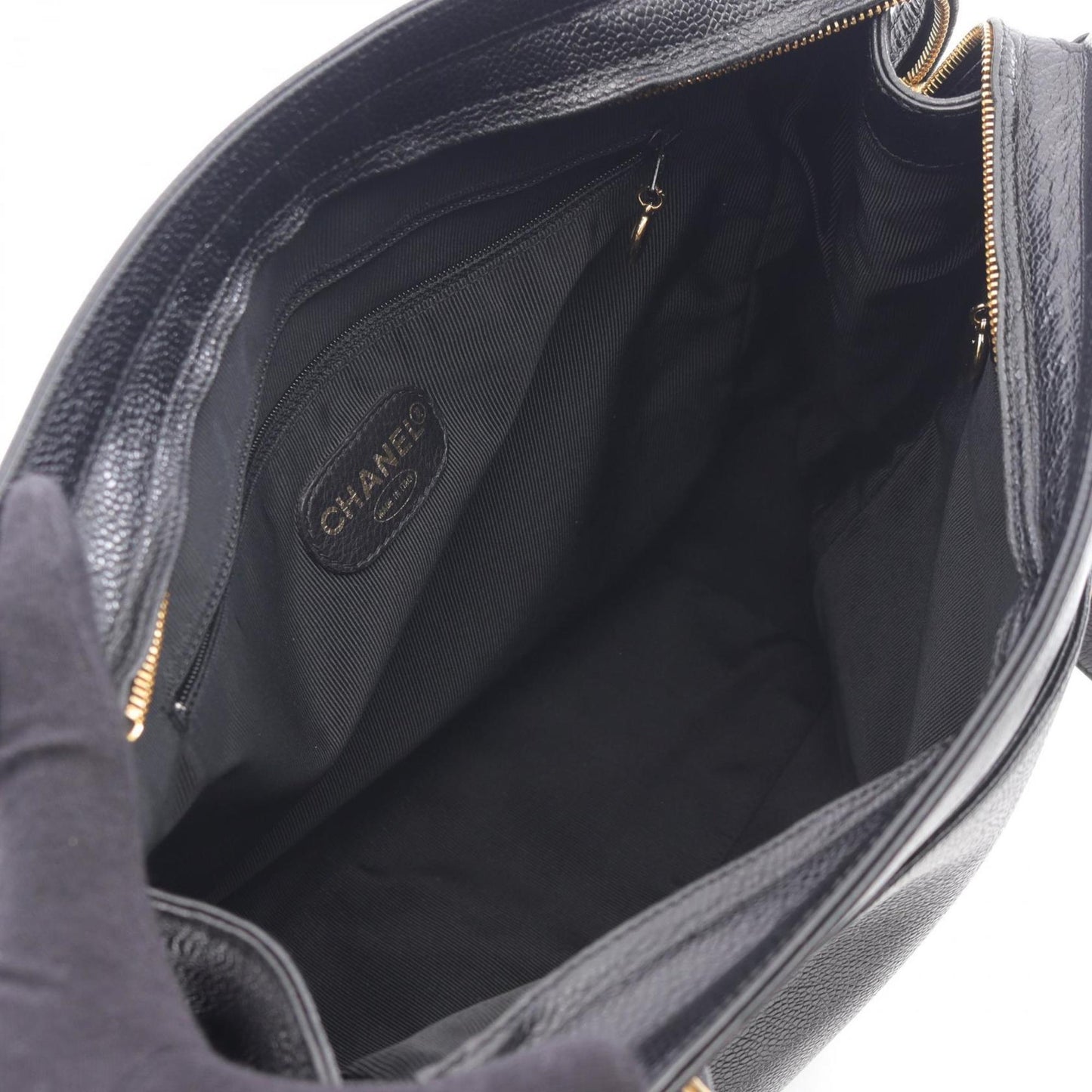 Chanel Black Leather Tote Bag