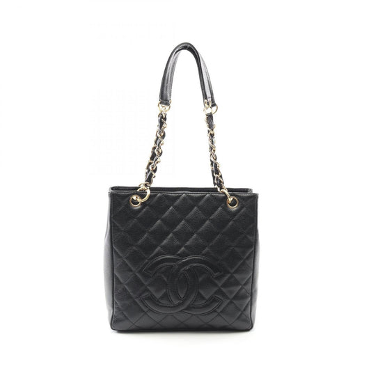 Chanel Black Leather Tote Bag