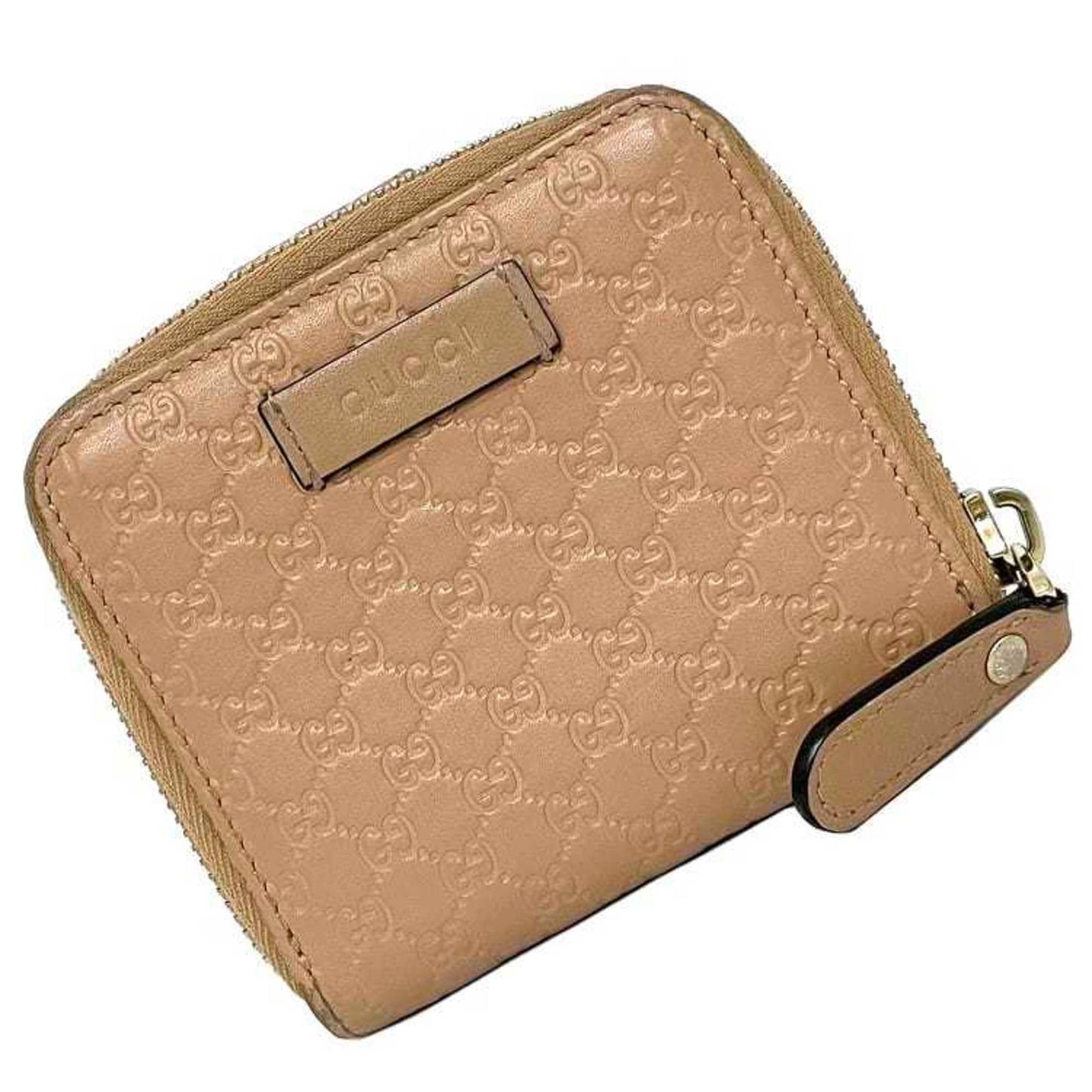 Gucci Gold Beige Leather Wallet (Bi-Fold)
