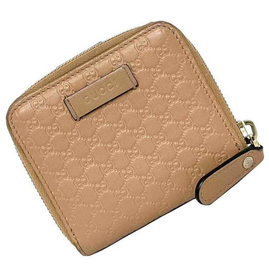 Gucci Gold Beige Leather Wallet (Bi-Fold)