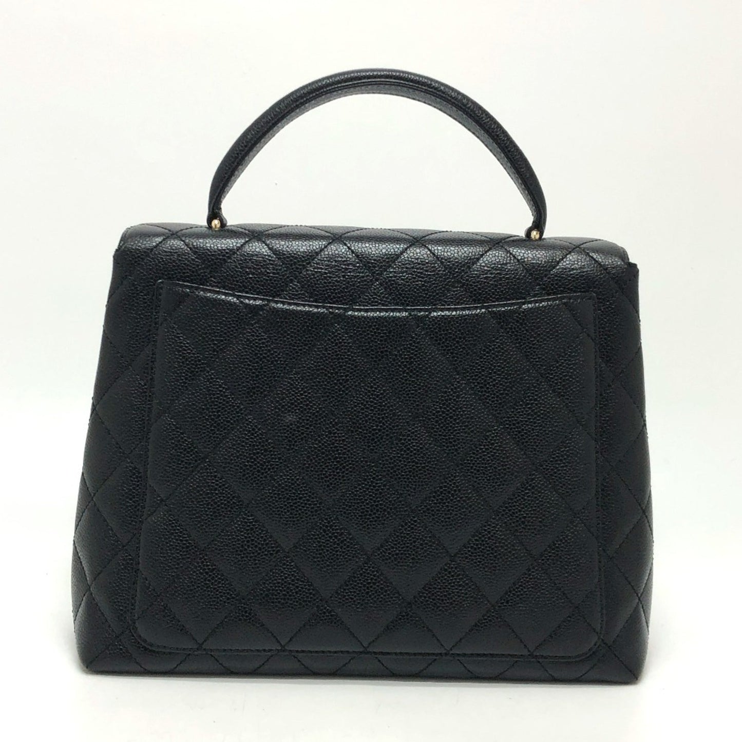Chanel Black Grained Calfskin Handbag Tote Bag
