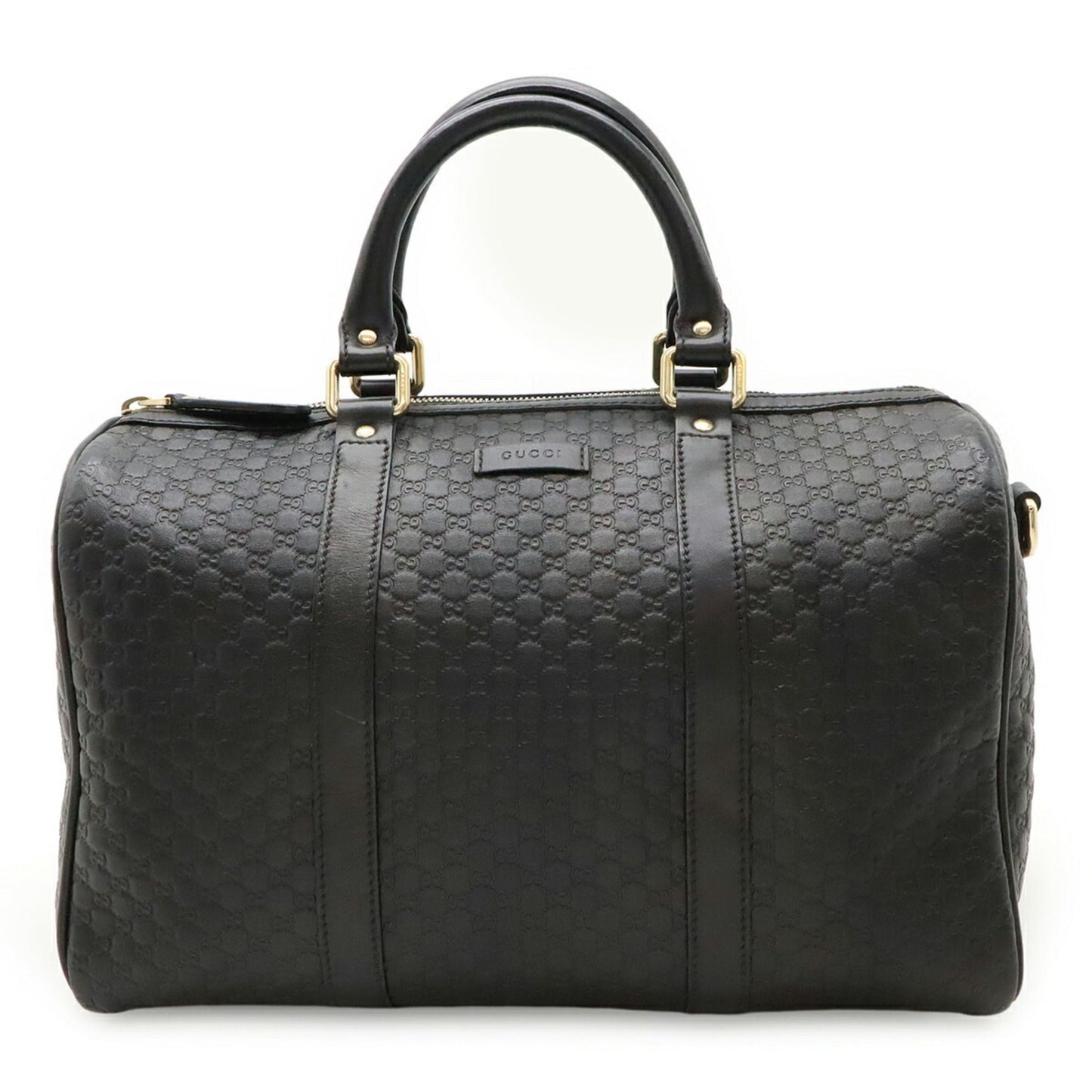 Gucci Black Leather Boston Bag Handbag
