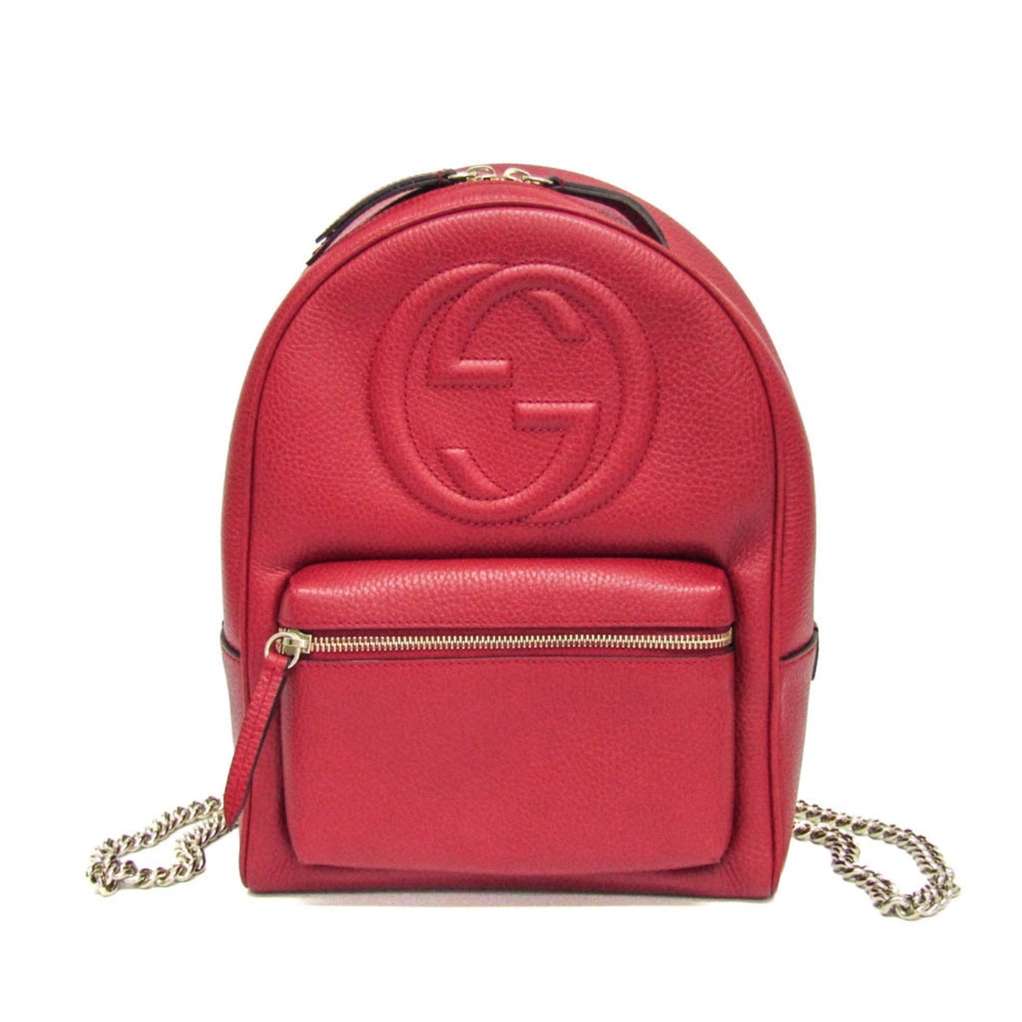 Gucci Soho Red Color Leather Backpack