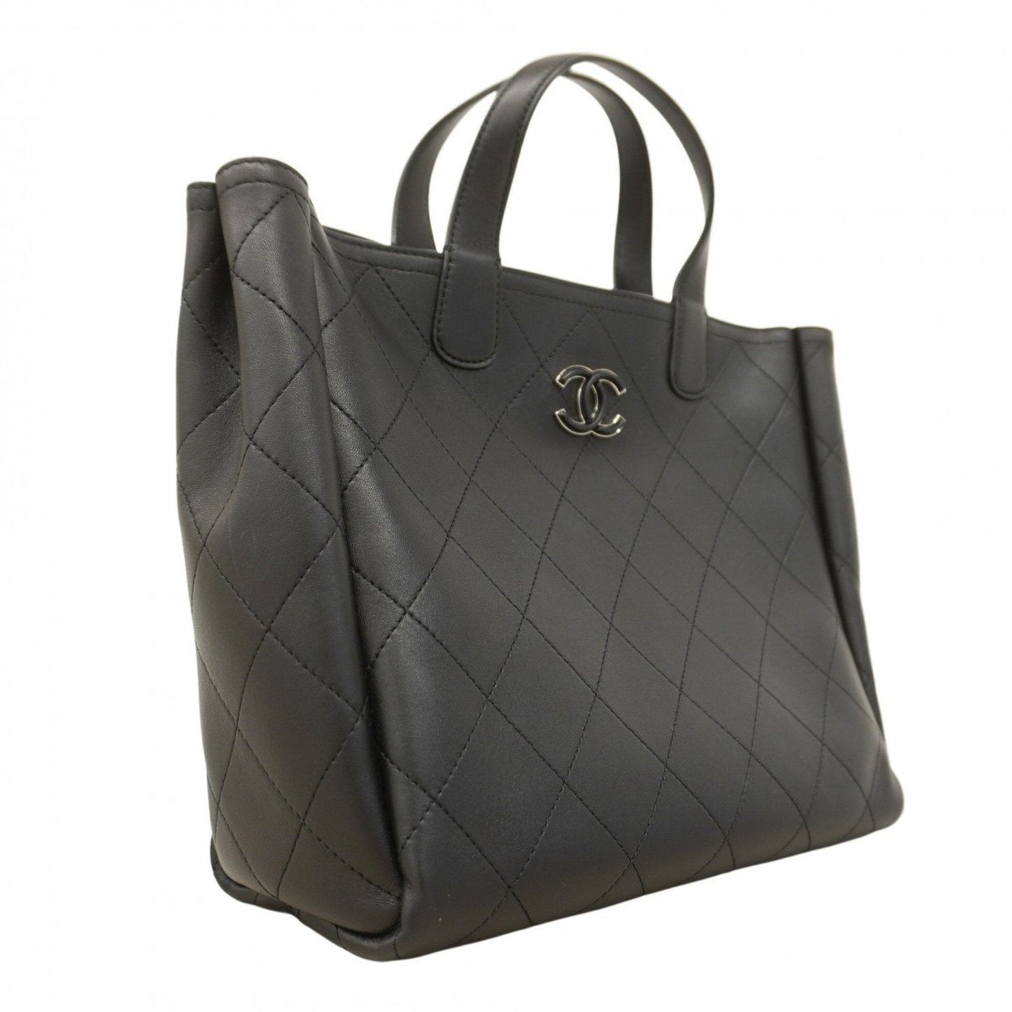 Chanel Black Leather Tote Bag