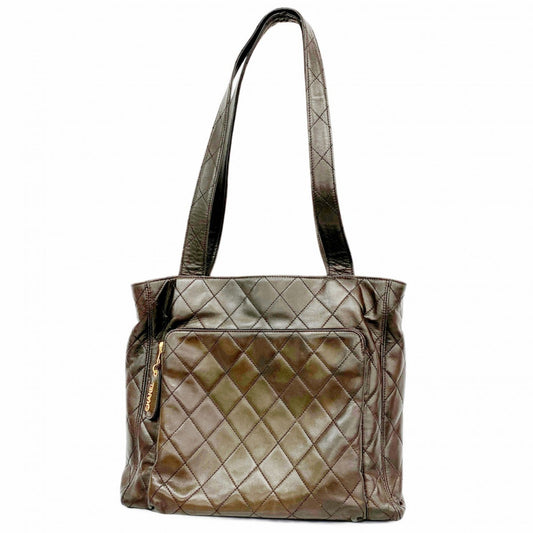 Chanel Black Leather Tote Bag