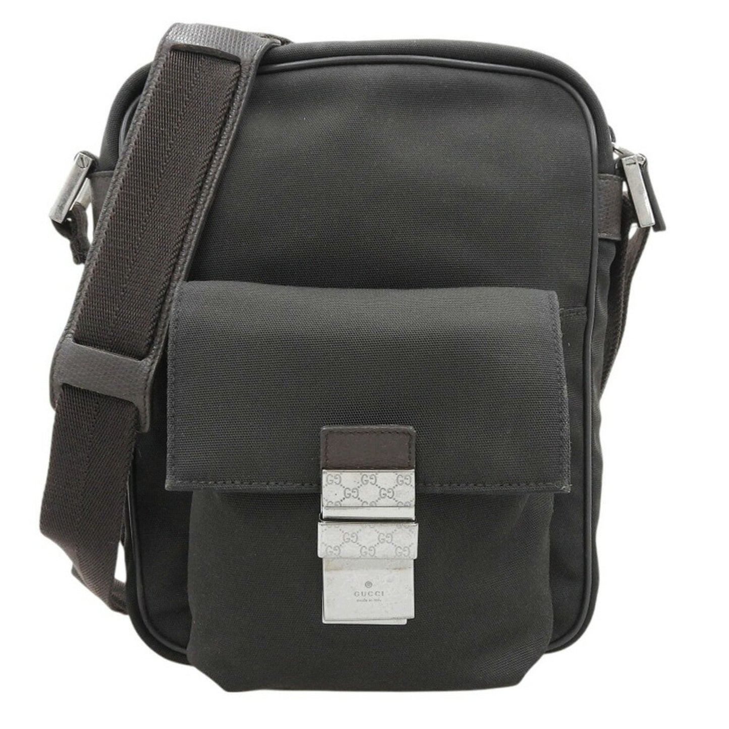 Gucci Brown Dark Brown Nylon Shoulder Bag