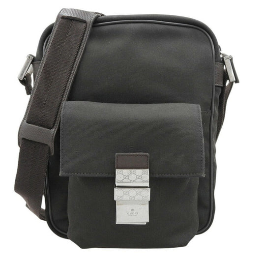 Gucci Brown Dark Brown Nylon Shoulder Bag