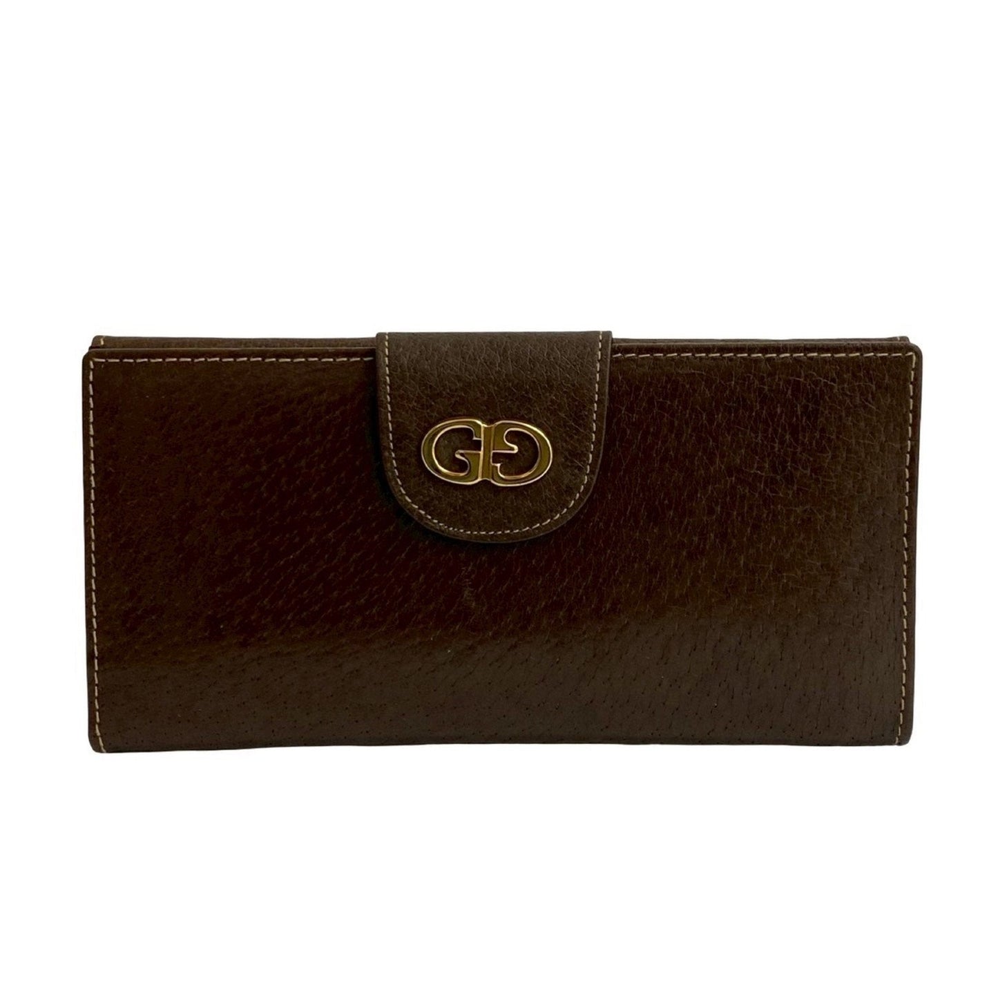 Gucci Brown Leather Long Wallet (Bi-Fold)