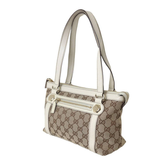 Gucci Gg Canvas Brown White Gg Canvas Handbag