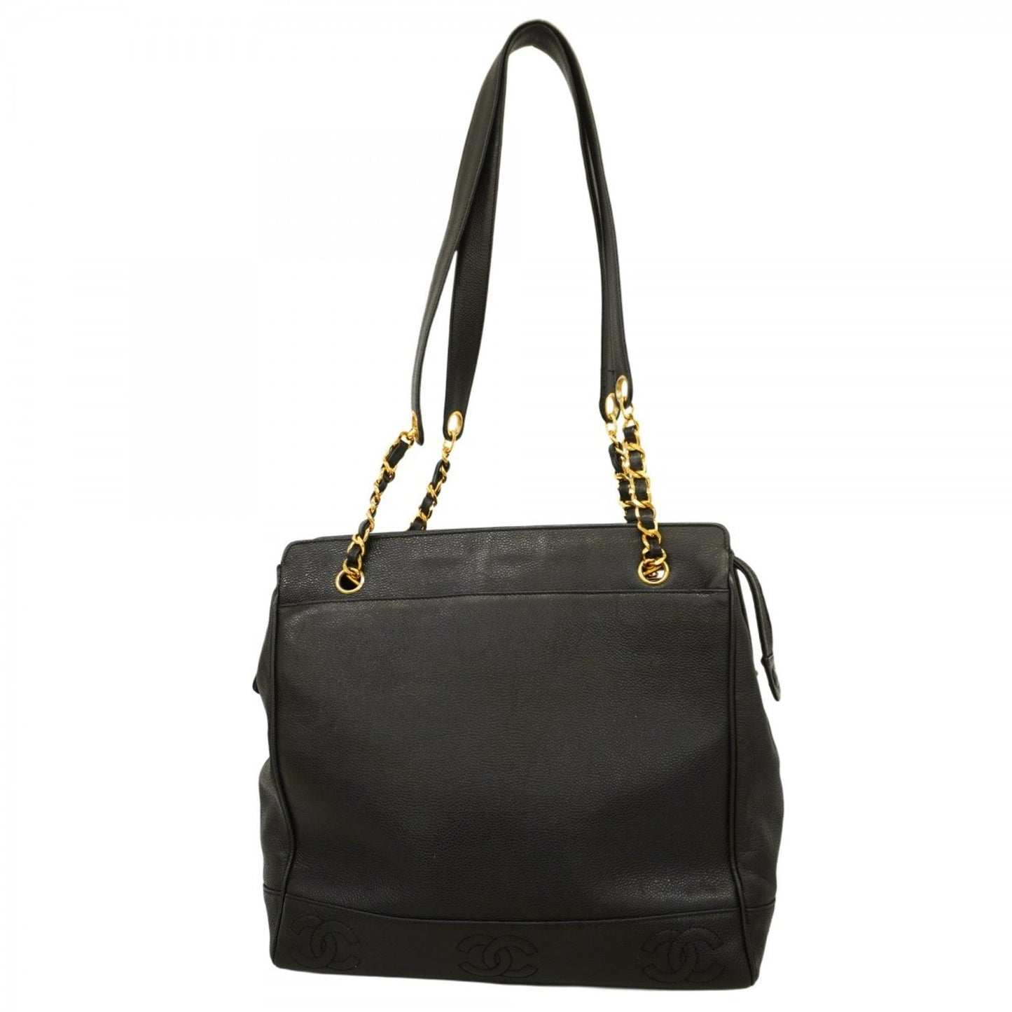 Chanel Black Grained Calfskin Tote Bag