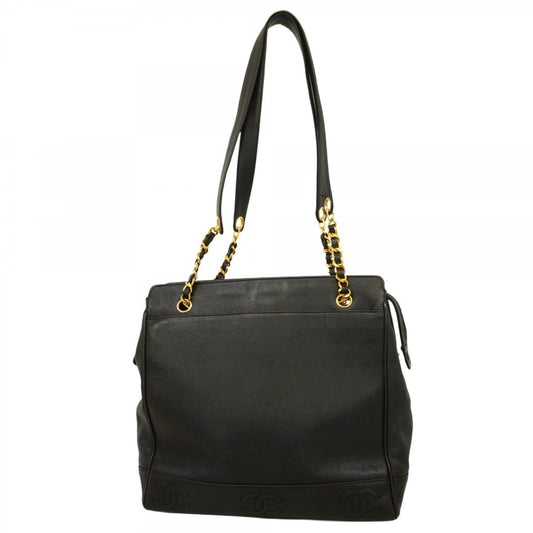 Chanel Black Grained Calfskin Tote Bag