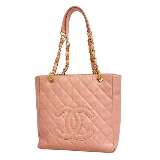 Chanel Pink Grained Calfskin Tote Bag