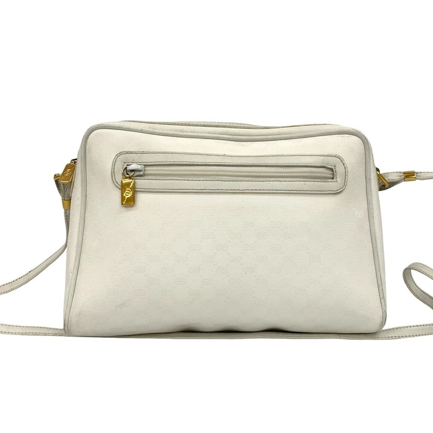 Gucci White Leather Pvc Pochette Shoulder Bag