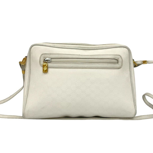 Gucci White Leather Pvc Pochette Shoulder Bag