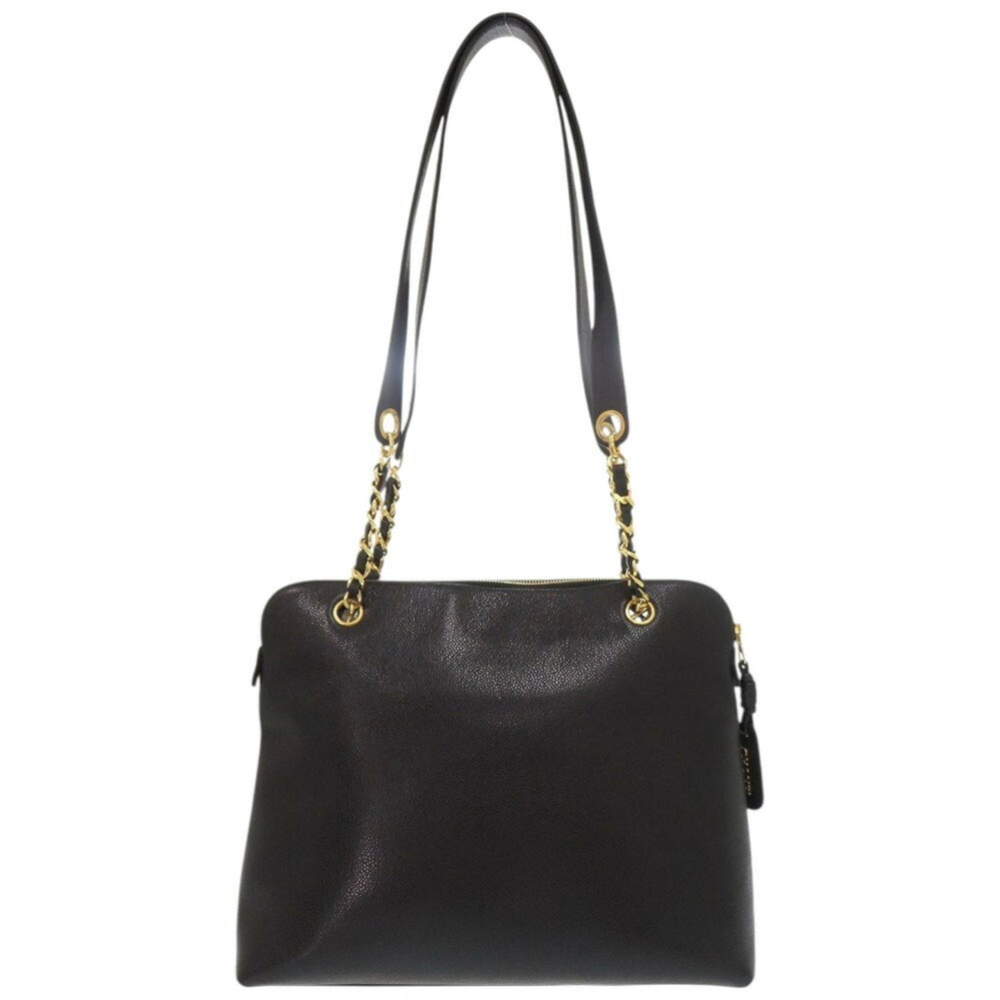 Chanel Black Grained Calfskin Shoulder Bag Tote Bag